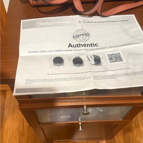 Michael Kors Dark Brown and Tan Backpack - Picture 5 of 5